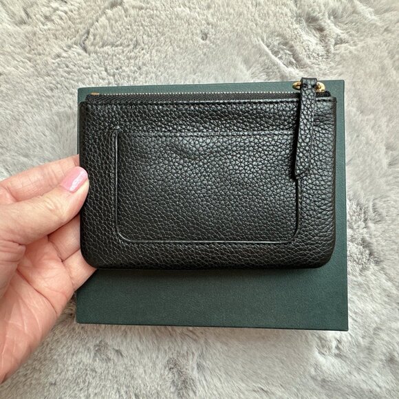 Authentic Mulberry Small Zip Coin Pouch in Black Small Classic Grain - Picture 2 of 10